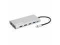 Pikkukuva 1 / 5: Manhattan 130660, Ledningsført, USB 3.2 Gen 1 (3.1 Gen 1) Type-C, 100 W, 10,100,1000 Mbit/s, Alumiini, MicroSD (TransFlash), SD, SDHC, SDXC