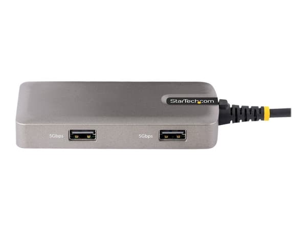 StarTech.com USB-C moniporttisovitin, 4K 60Hz HDMI w/HDR, 2-porttinen 5Gbps USB 3.0 -keskitin, 100W Power Delivery Pass-Through, GbE, USB Type C Mini