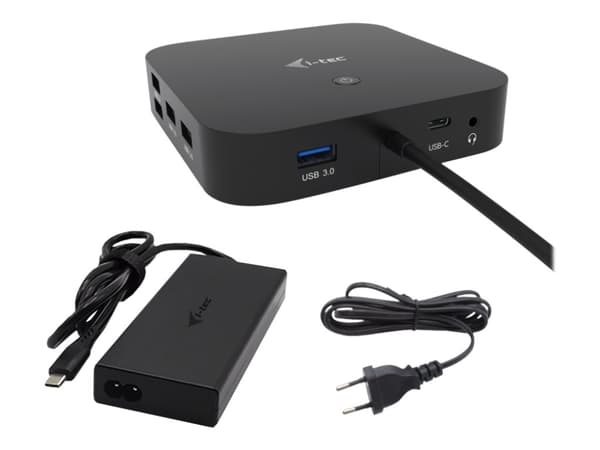 i-Tec - Dokkingstasjon - USB-C / USB4 / Thunderbolt 3 / Thunderbolt 4 - HDMI, 2 x DP++ - 1GbE - 112 watt - Europa