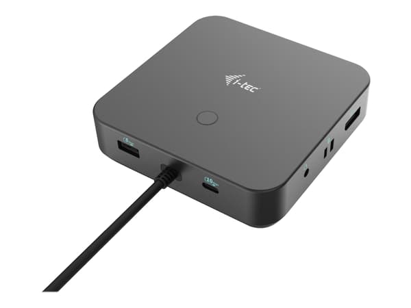 i-Tec - Dokkingstasjon - USB-C / USB4 / Thunderbolt 3 / Thunderbolt 4 - HDMI, 2 x DP++ - 1GbE - 112 watt - Europa