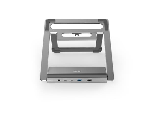 Hama Connect2Office Stand, Kannettavan tietokoneen teline, Antrasiitti, Alumiini, USB 3.2 Gen 2 (3.1 Gen 2) Type-C, USB 3.2 Gen 2 (3.1 Gen 2) Type-A,