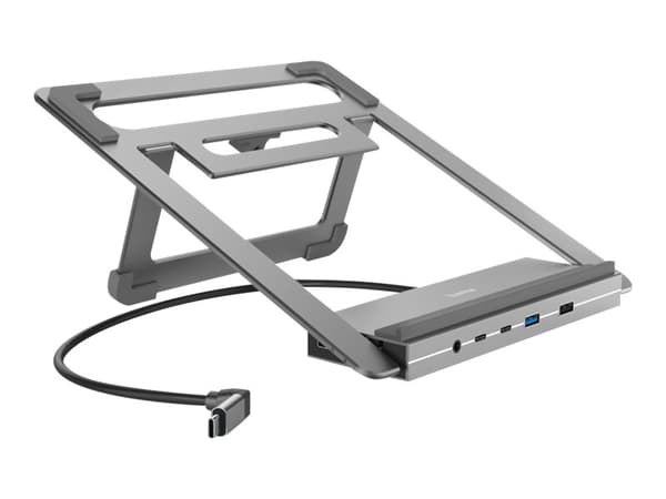 Hama Connect2Office Stand, Kannettavan tietokoneen teline, Antrasiitti, Alumiini, USB 3.2 Gen 2 (3.1 Gen 2) Type-C, USB 3.2 Gen 2 (3.1 Gen 2) Type-A,