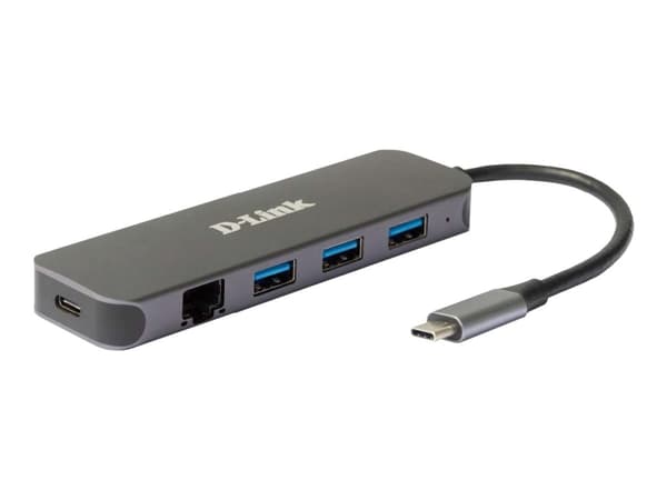 D-Link DUB-2334, Langallinen, USB Type-C, 60 W, 10,100,1000 Mbit/s, 10BASE-T, 100BASE-TX, 1000BASE-T, IEEE 802.3, IEEE 802.3ab, IEEE 802.3u
