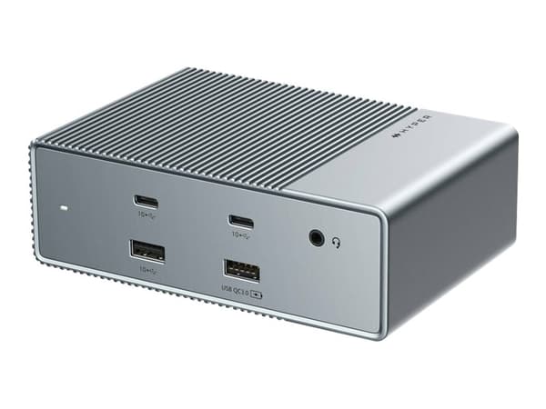 HyperDrive GEN2 - Dokkingstasjon - USB-C - 2 x HDMI, 2 x DP - 1GbE - Europa