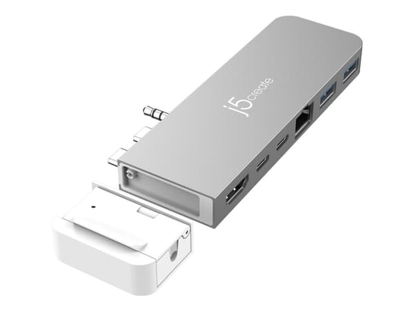 j5create JCD395-N 4K60 Elite Pro USB4® -keskitin ja MagSafe®-sarja, Langallinen, USB 3.2 Gen 2 (3.1 Gen 2) Type-C, 100 W, 3,5 mm, 10,100,1000 Mbit/s,