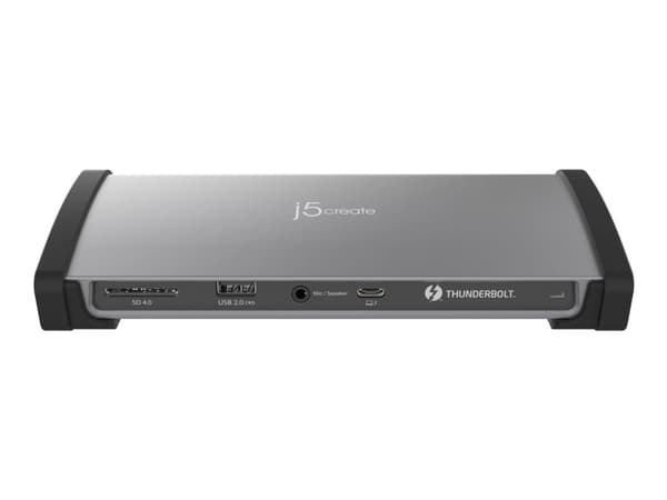 j5create JTD562 - Dockningsstation - USB-C / Thunderbolt 3 / Thunderbolt 4 - 2 x Thunderbolt 4 - GigE - 135 Watt