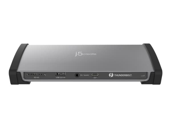 j5create JTD562 - Dockningsstation - USB-C / Thunderbolt 3 / Thunderbolt 4 - 2 x Thunderbolt 4 - GigE - 135 Watt