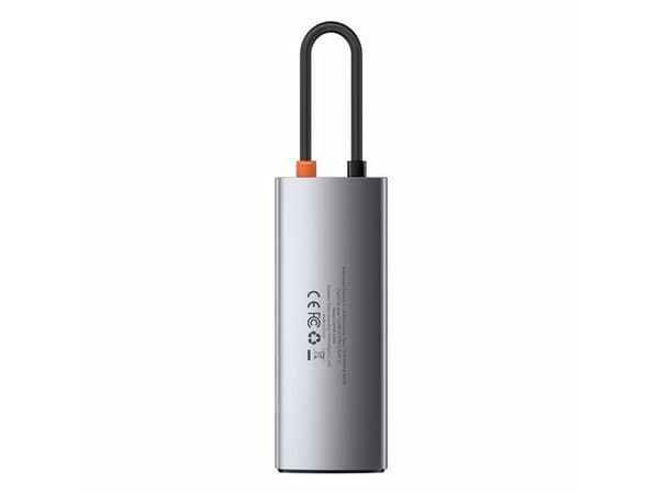 Baseus WKWG020013, Koblet med ledninger (ikke trådløs), USB 3.2 Gen 1 (3.1 Gen 1) Type-C, 100 W, Grå, 30 Hz, Aluminium