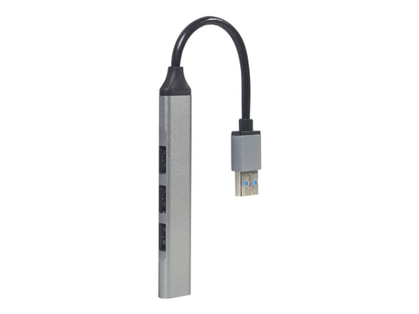 Gembird - Hubb - 4-portar, silver - 1 x USB 3.1 Gen 1 + 3 x USB 2.0 - skrivbordsmodell