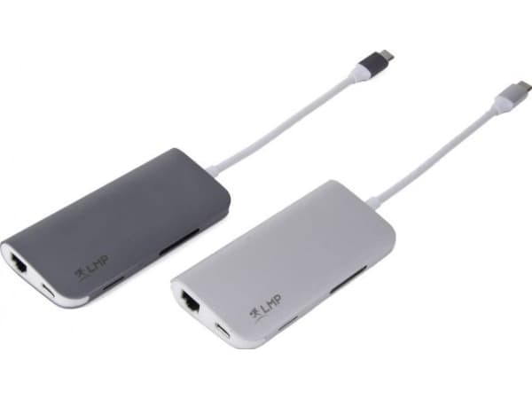 USB-C-minidokkari, HDMI, 3x USB 3.0, Ethernet, SD/MicroSD,