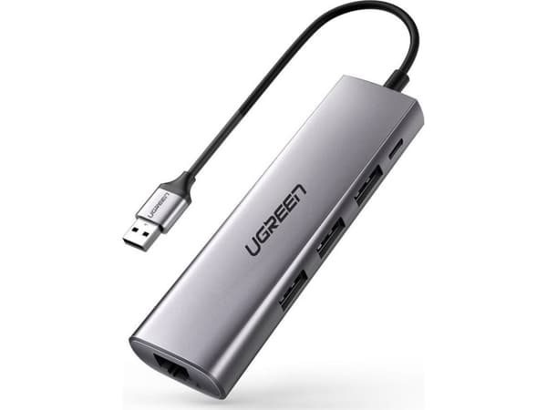 Ugreen 60812, Kabel, USB 3.2 Gen 1 (3.1 Gen 1) Type-A, 10,100,1000 Mbit/s, Grå, Micro-USB, RJ-45, USB 3.2 Gen 1 (3.1 Gen 1) Type-A, Akrylnitrilbutadi