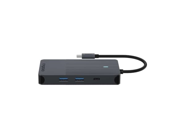 Rapoo UCM-2005, USB Type-C, 3,5 mm, DisplayPort, HDMI, RJ-45, USB 3.2 Gen 1 (3.1 Gen 1), USB Type-C, Mies, Musta, 115 mm, 60 mm
