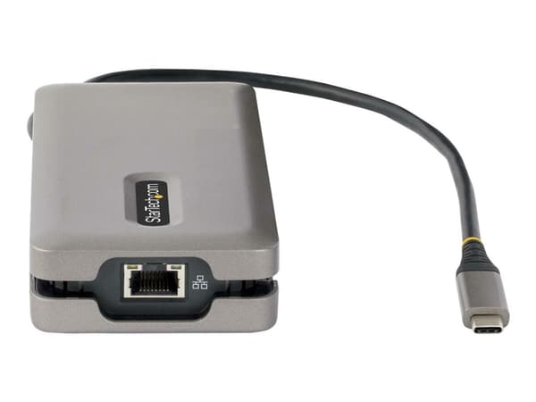 StarTech.com USB-C moniporttisovitin, HDMI/VGA, 4K 60Hz video, 3-porttinen USB-keskitin, 100W Power Delivery Pass-Through, GbE, USB Type-C Travel Doc