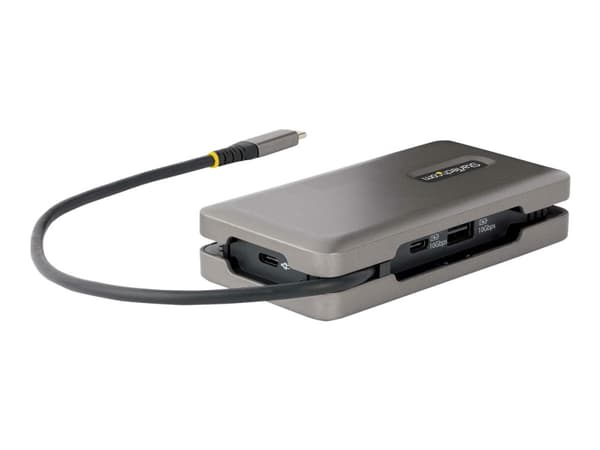 StarTech.com USB-C moniporttisovitin, HDMI/VGA, 4K 60Hz video, 3-porttinen USB-keskitin, 100W Power Delivery Pass-Through, GbE, USB Type-C Travel Doc