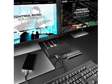 Lindy DST-Pro Universal, telakointi, USB 3.2 Gen 2 (3.1 Gen 2) Type-C, Sort, DC, USB Type-C, 24 V