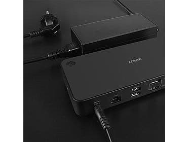 Lindy DST-Pro Universal, telakointi, USB 3.2 Gen 2 (3.1 Gen 2) Type-C, Sort, DC, USB Type-C, 24 V