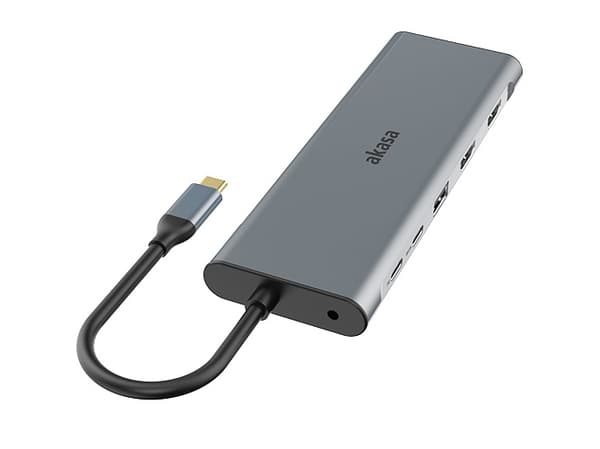 Akasa - Telakointiasema - USB-C - VGA, 2 x HDMI - 1GbE