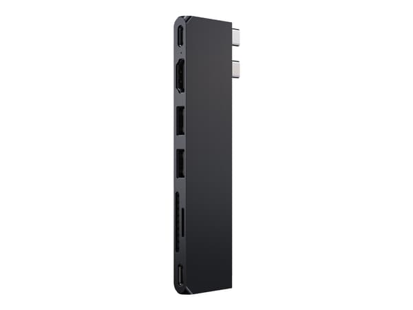 Satechi ST-HUCPHSD, Telakointi, USB 3.2 Gen 2 (3.1 Gen 2) Type-C, 100 W, 1.4/2.3, Musta, Midnight