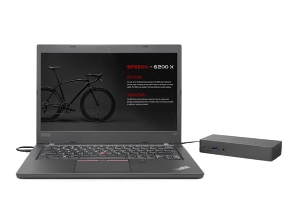 Lenovo Thunderbolt 3 Essential, Langallinen, Thunderbolt 3, 3,5 mm, 10,100,1000 Mbit/s, Harmaa, Kensington