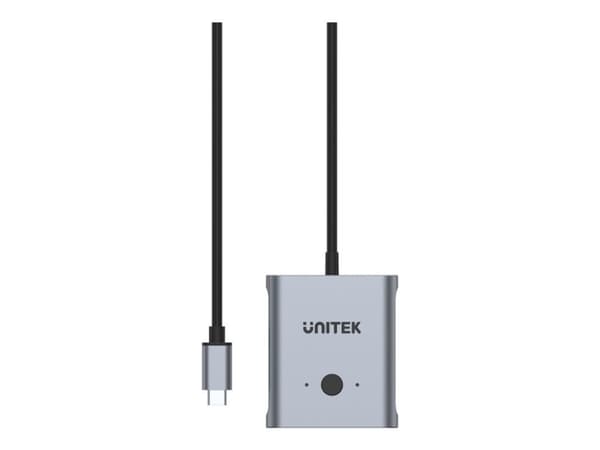 Unitek - Switch - bidirectional - 2 x USB-C - stasjonær