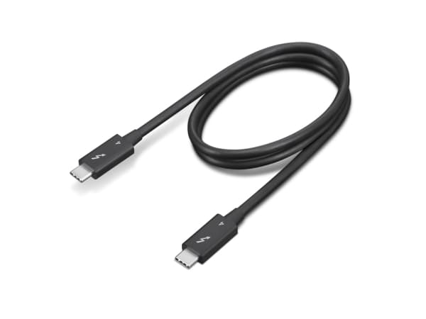 Lenovo - Thunderbolt-kabel - 24 pin USB-C (hane) till 24 pin USB-C (hane) - Thunderbolt 4 - 70 cm - 8K60Hz stöd, 4K60Hz stöd - svart