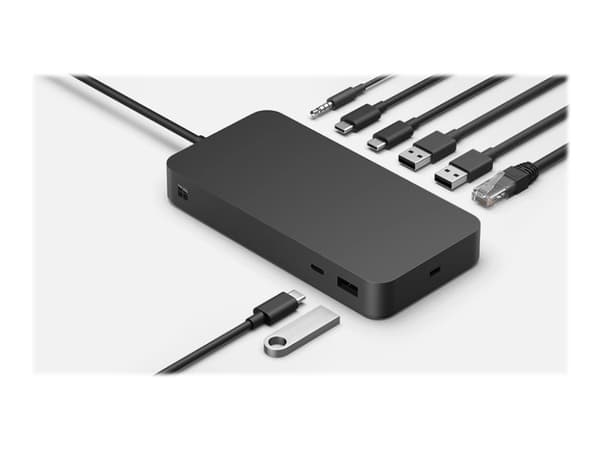 Microsoft Surface Dock - Dokkingstasjon - Thunderbolt 4 - 3 x Thunderbolt - 1GbE, 2.5GbE - 165 watt - for Surface Laptop 5 for Business, Laptop Studi