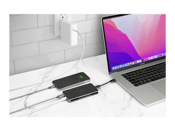 Kensington UH1460P, Langallinen, USB 3.2 Gen 1 (3.1 Gen 1) Type-C, 85 W, 1000,10,100 Mbit/s, Musta, Hopea, 5 Gbit/s
