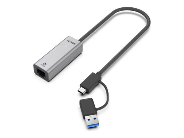 Unitek USB-sovitin Unitek USB-A/C-RJ45 2.5G Ethernet -sovittimeen