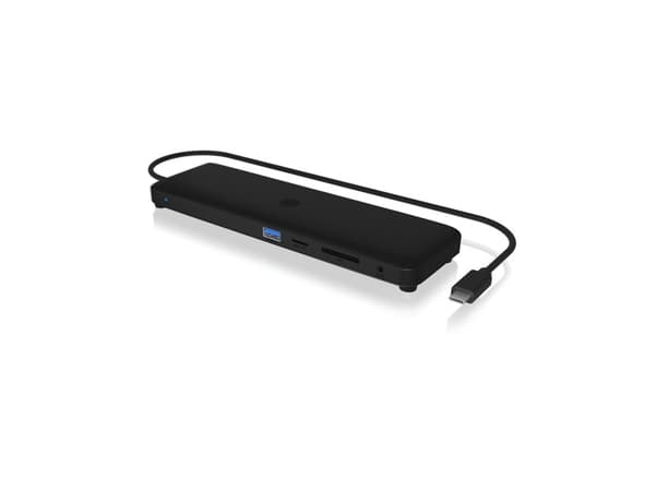 ICY BOX IB-DK2116-C, Ledningsført, USB 3.2 Gen 1 (3.1 Gen 1) Type-C, 100 W, 10,100,1000 Mbit/s, Sort, MicroSD (TransFlash), SD