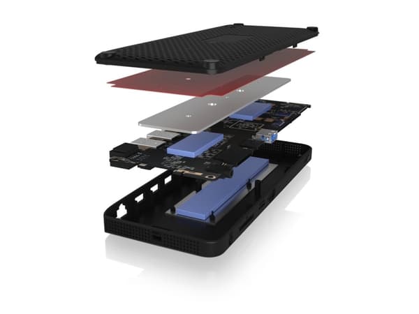 ICY BOX IB-DK2416-C, Ledningsført, 65 W, 10,100,1000 Mbit/s, Sort, MicroSD (TransFlash), SD, 3840 x 2160 pikseliä