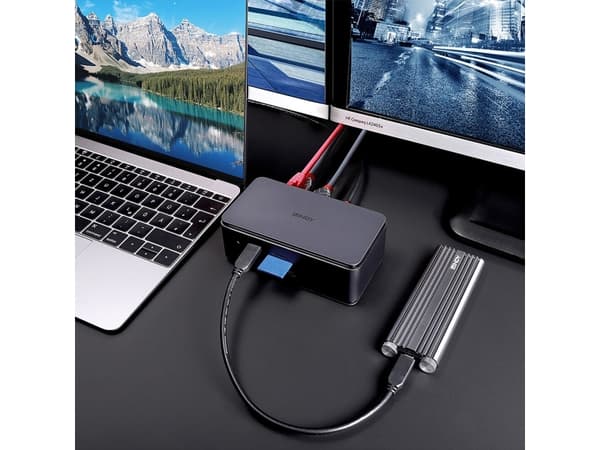 Lindy DST-Pro USB4, Telakointi, USB4, 100 W, 3,5 mm, 1000 Mbit/s, Antrasiitti