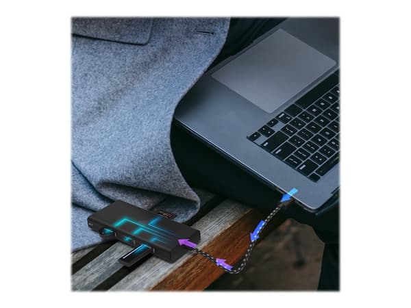 ICY BOX IB-DK4011-CPD - Dockningsstation - USB-C 3.2 Gen 1 - 2 x HDMI, DP