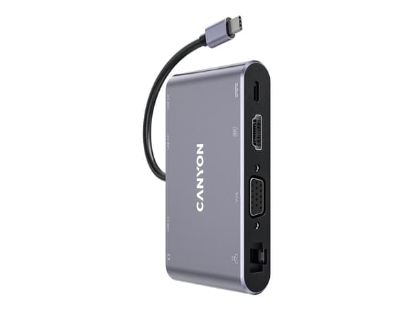 Canyon DS-14 - Dockningsstation - USB-C - VGA, HDMI - 1GbE
