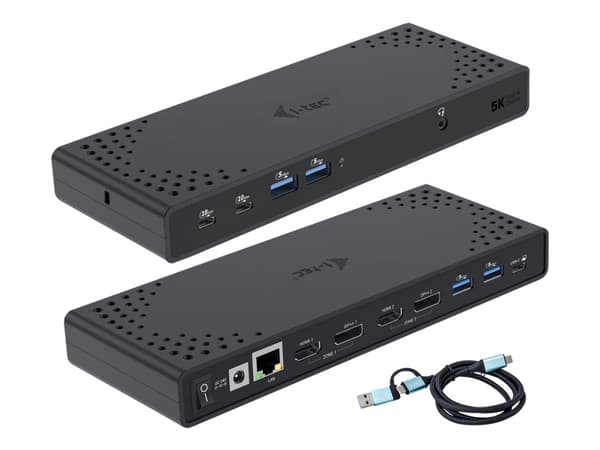 i-Tec - Dokkingstasjon - USB-C / USB 3.0 / Thunderbolt 3 / Thunderbolt 4 - 2 x HDMI, 2 x DP++ - 1GbE - 130 watt