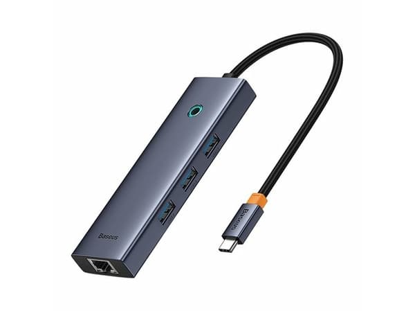 Baseus UltraJoy 6-Port, Kabel, USB 3.2 Gen 1 (3.1 Gen 1) Type-C, 100 W, 10,100,1000 Mbit/s, Grå, 5 Gbit/s
