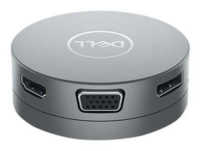 Dell Mobile Adapter DA310 - Flerportsadapter - USB-C - VGA, HDMI, DP, USB-C - 1GbE