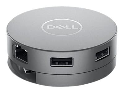 Dell Mobile Adapter DA310 - Flerportsadapter - USB-C - VGA, HDMI, DP, USB-C - 1GbE