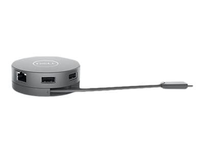Dell Mobile Adapter DA310 - Flerportsadapter - USB-C - VGA, HDMI, DP, USB-C - 1GbE
