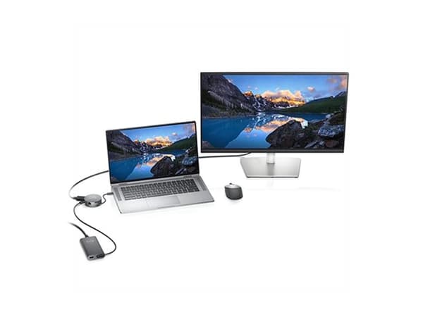 Dell Mobile Adapter DA310 - Flerportsadapter - USB-C - VGA, HDMI, DP, USB-C - 1GbE
