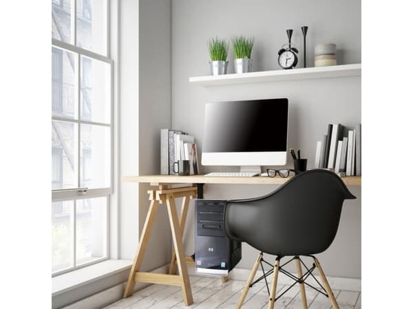 Techly ICA-CS 63, Bordmontert, Desktop, 20 kg, Sort, Stål, Vertikal
