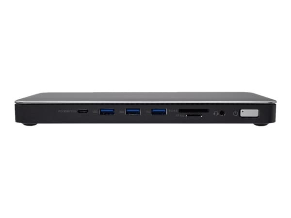 V7 DOCKTB4PT - Dockningsstation - för surfplatta, bärbar dator, bordsdator - Thunderbolt 4 - 2 x HDMI, 2 x DP - 1GbE, 2.5GbE - 150 Watt - Storbritann