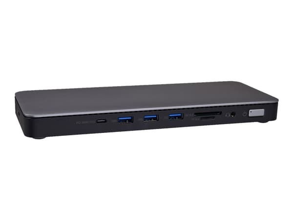 V7 DOCKTB4PT - Dockningsstation - för surfplatta, bärbar dator, bordsdator - Thunderbolt 4 - 2 x HDMI, 2 x DP - 1GbE, 2.5GbE - 150 Watt - Storbritann