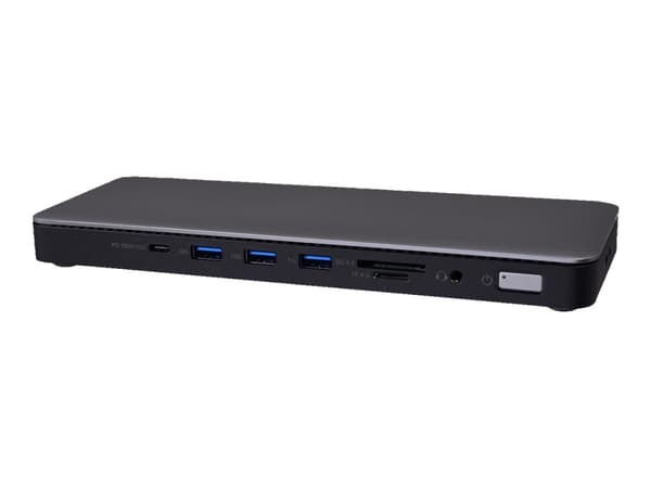 V7 DOCKTB4PT - Dockningsstation - för surfplatta, bärbar dator, bordsdator - Thunderbolt 4 - 2 x HDMI, 2 x DP - 1GbE, 2.5GbE - 150 Watt - Storbritann