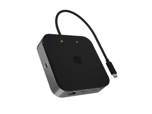 ICY BOX 7-in-1 - Dockningsstation - USB-C 3.2 Gen 2 / Thunderbolt 3 / Thunderbolt 4 - HDMI, DP - 1GbE