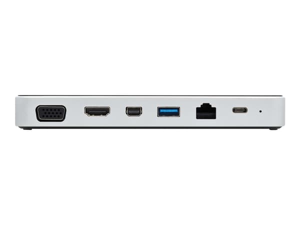 Tripp Lite USB C -telakointiaseman keskittimen USB-telakka kolminkertainen näyttö 4K HDMI VGA USB A/C Gbe - telakointiasema - USB-C - VGA, HDMI, Mini
