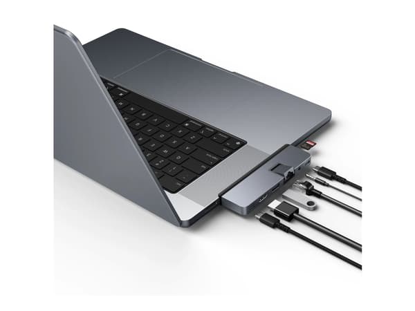 HyperDrive DUO Pro - Telakointiasema - USB-C x 2 - HDMI, Thunderbolt, USB4 - GigE