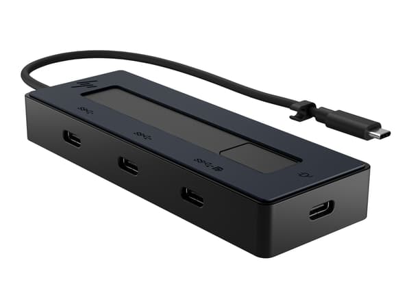HP 4K USB-C Multiport Hub, USB Type-C, USB 3.2 Gen 2 (3.1 Gen 2) Type-C, 10000 Mbit/s, Musta, 4K Ultra HD, 116 mm