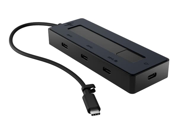 HP 4K USB-C Multiport Hub, USB Type-C, USB 3.2 Gen 2 (3.1 Gen 2) Type-C, 10000 Mbit/s, Musta, 4K Ultra HD, 116 mm