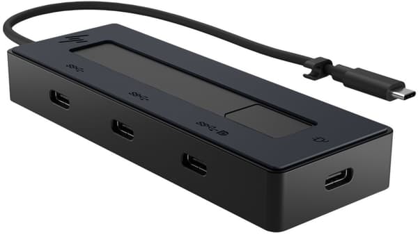 HP 4K USB-C Multiport Hub, USB Type-C, USB 3.2 Gen 2 (3.1 Gen 2) Type-C, 10000 Mbit/s, Musta, 4K Ultra HD, 116 mm