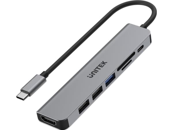 Unitek uHUB S7+ - Dockningsstation - USB-C - HDMI